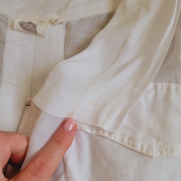 Anthropologie Lilka Oversized White Zip Up Top XS/S - Picture 6 of 11